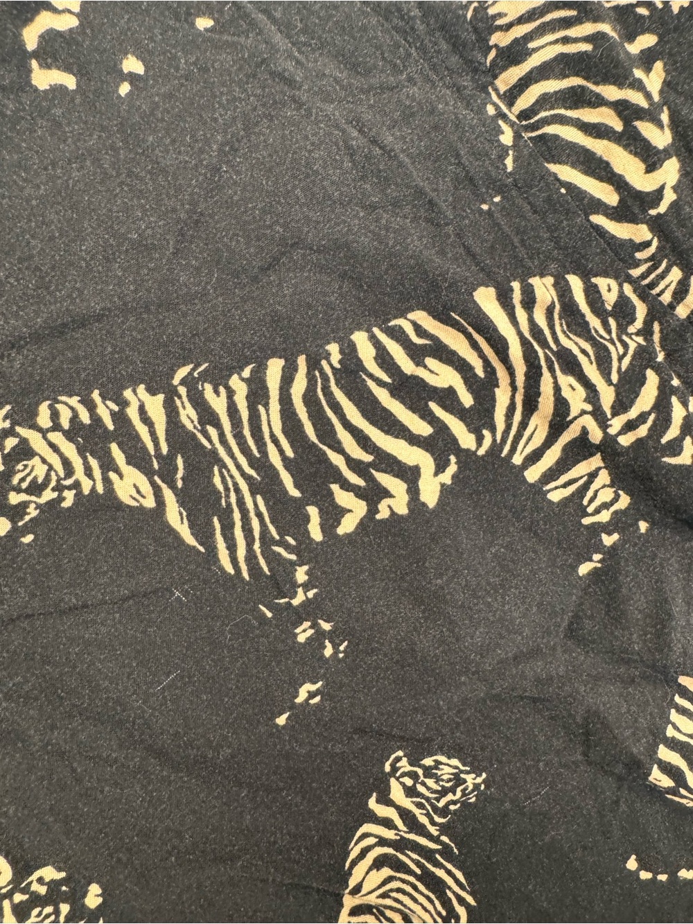 Express Black & Tan Tiger Print Top